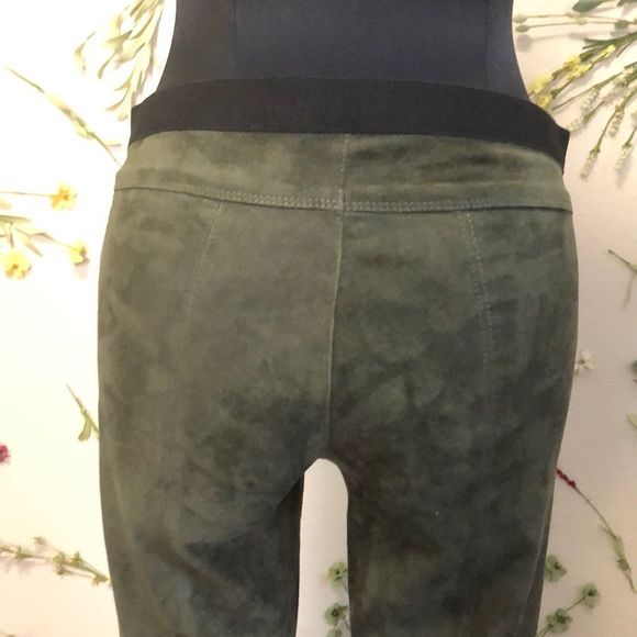 Theory Sueded Leather Leggings - Picture 4 of 10